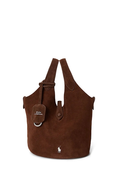 Polo Ralph Lauren torebka damska zamszowa brązowa 428P23820