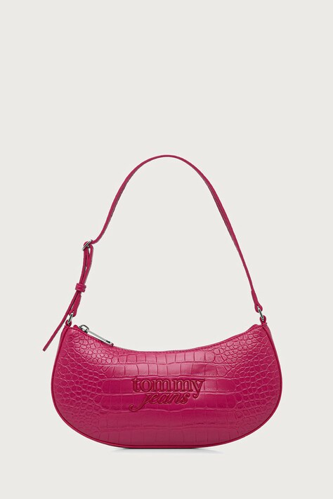Tommy Jeans torebka hobo damska z imitacji skóry różowa AW0AW19156