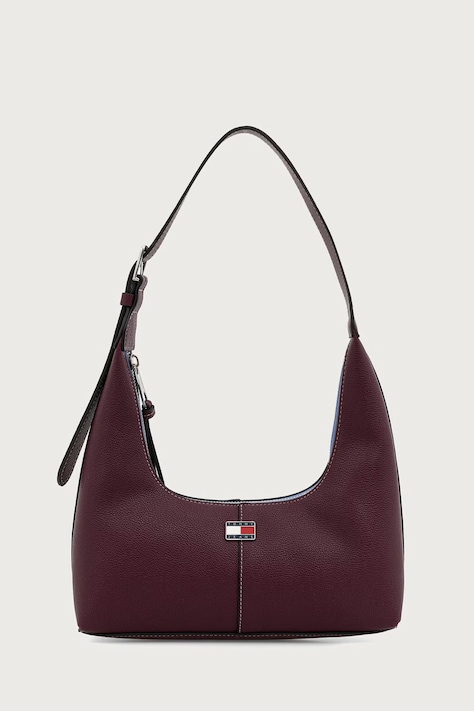 Tommy Jeans Torebka hobo damska z imitacji skóry bordowa AW0AW19059