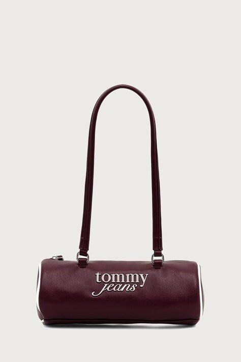 Tommy Jeans Torebka damska z imitacji skóry bordowa AW0AW19055