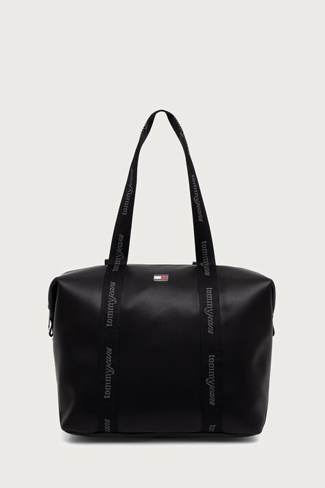 Tommy Jeans shopper torba ženska iz umetnega usnja črna AW0AW19046