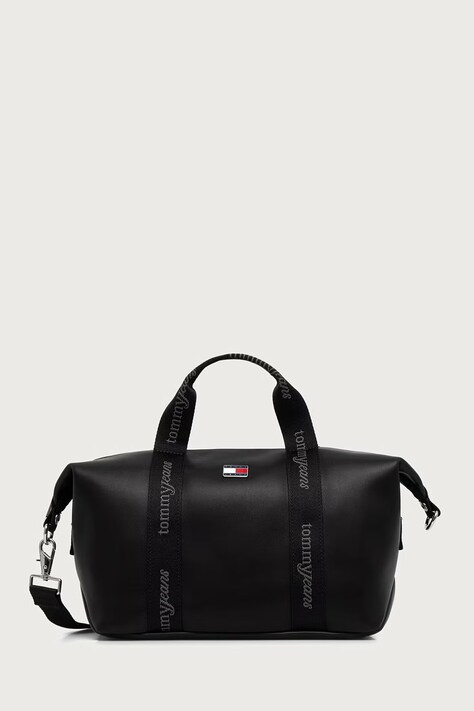 Tommy Jeans crossbody torba za žene od imitacije kože crna AW0AW19044