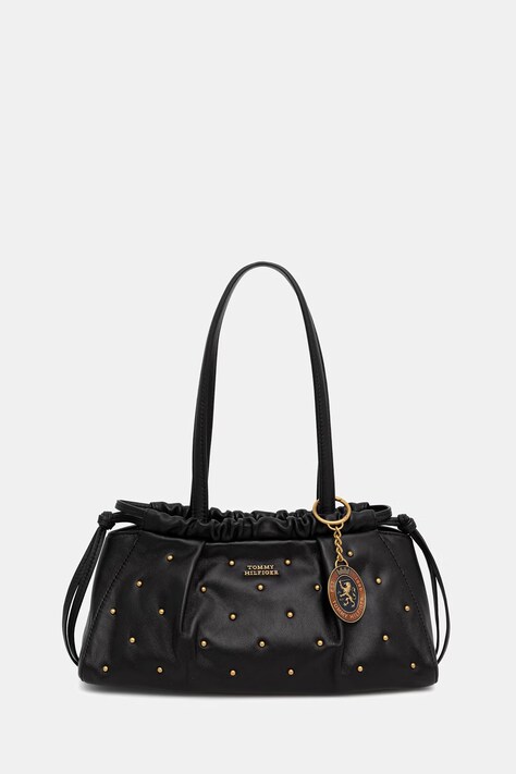 Tommy Hilfiger torebka tote damska skórzana czarna AW0AW19338