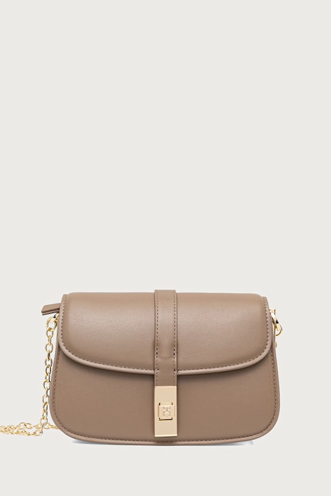 Tommy Hilfiger torebka crossbody damska z imitacji skóry beżowa AW0AW19319