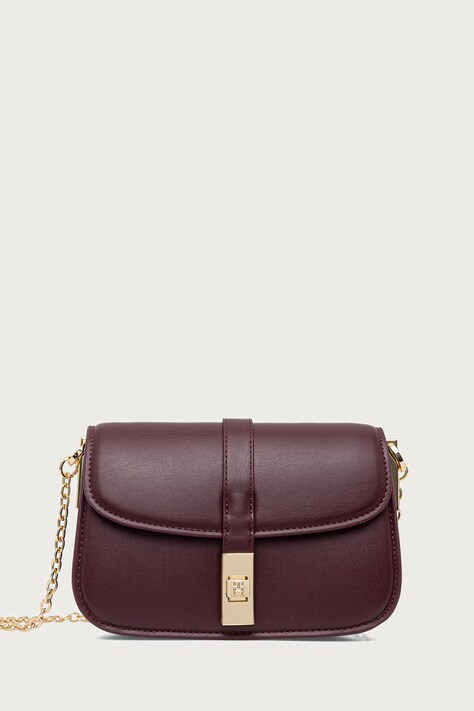 Tommy Hilfiger crossbody torba za žene od imitacije kože bordo AW0AW19319