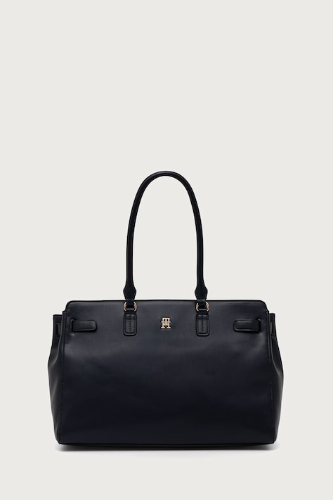 Tommy Hilfiger torebka shopper damska z imitacji skóry granatowa AW0AW19317