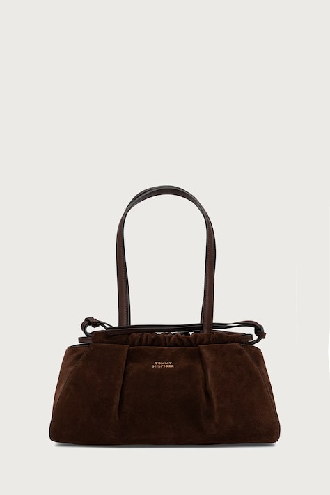 Tommy Hilfiger Kabelka typu baguette dámska semišová hnedá AW0AW19222