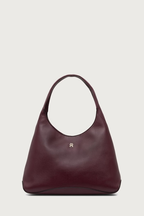 Tommy Hilfiger Torebka hobo damska z imitacji skóry bordowa AW0AW19187