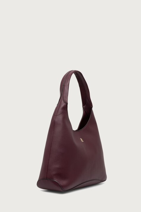 Tommy Hilfiger Torebka hobo damska z imitacji skóry bordowa AW0AW19187