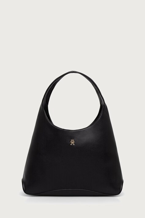 Tommy Hilfiger torebka hobo damska z imitacji skóry czarna AW0AW19187
