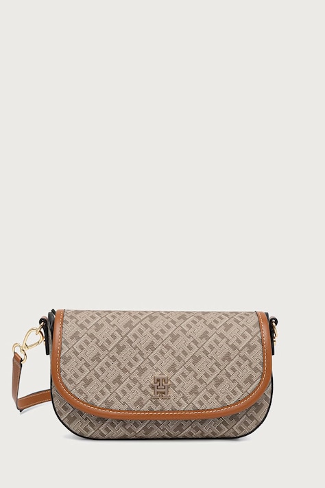 Tommy Hilfiger Torebka crossbody damska z imitacji skóry beżowa AW0AW19172
