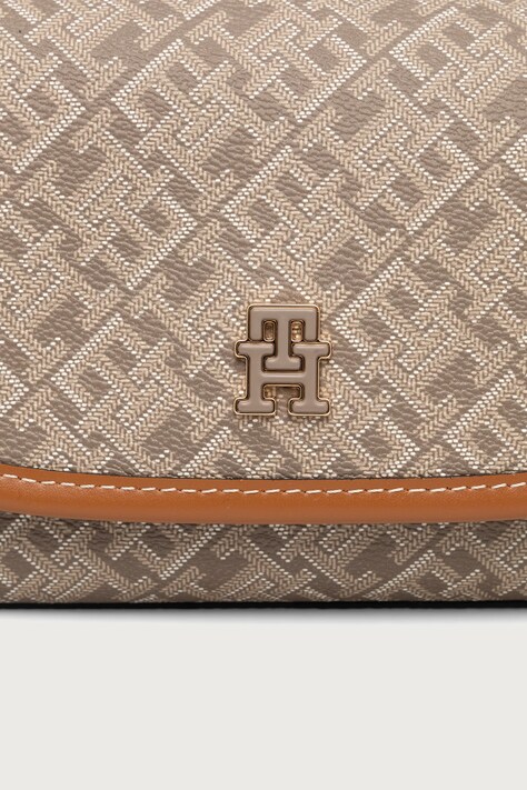 Tommy Hilfiger Torebka crossbody damska z imitacji skóry beżowa AW0AW19172