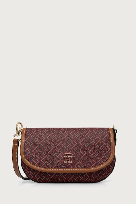 Tommy Hilfiger Crossbody kabelka dámska z imitácie kože burgundská AW0AW19172