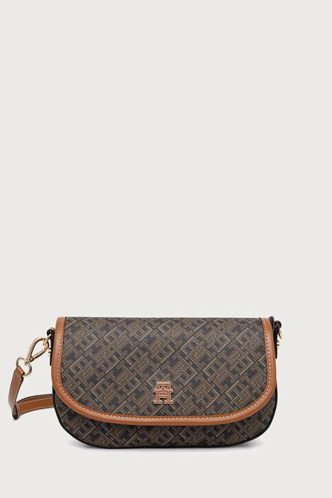 Tommy Hilfiger Torebka crossbody damska z imitacji skóry brązowa AW0AW19172
