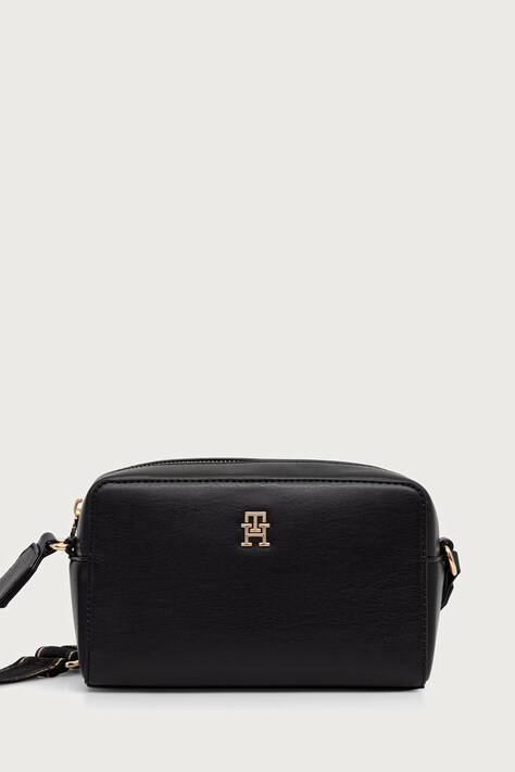 Tommy Hilfiger χιαστί γυναικεία από απομίμηση δέρματος μαύρη AW0AW19060