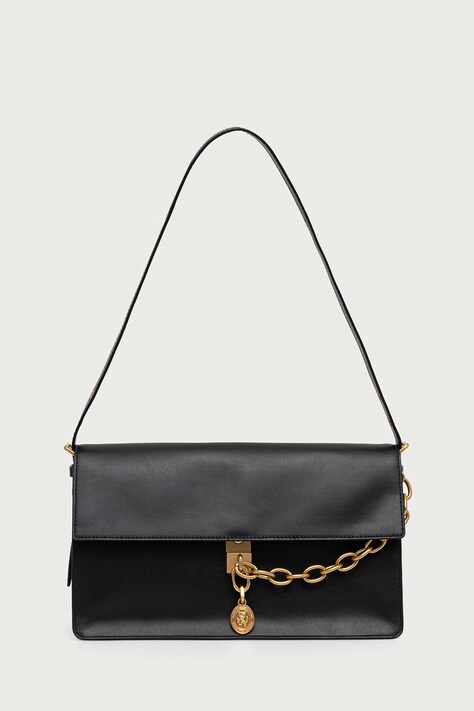 Tommy Hilfiger Γυναικεία δερμάτινα μαύρα AW0AW19015