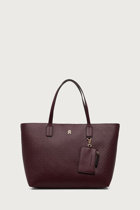Tommy Hilfiger shopper torba za žene od imitacije kože bordo AW0AW19004