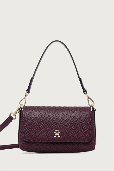 Tommy Hilfiger χιαστί γυναικεία από απομίμηση δέρματος μπορντό AW0AW18997