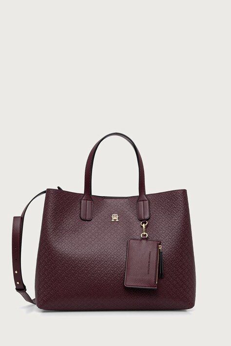 Tommy Hilfiger shopper torba za žene od imitacije kože bordo AW0AW18923