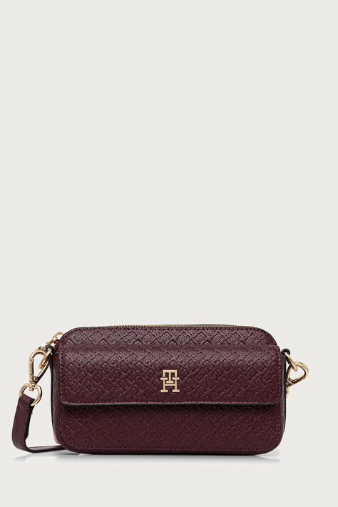 Tommy Hilfiger Crossbody kabelka dámska burgundská AW0AW18922