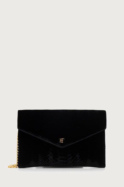 Elisabetta Franchi Torebka damska zamszowa czarna BS27A67E2