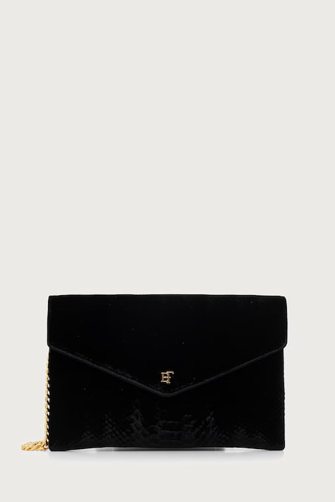 Elisabetta Franchi Torebka damska zamszowa czarna BS27A67E2