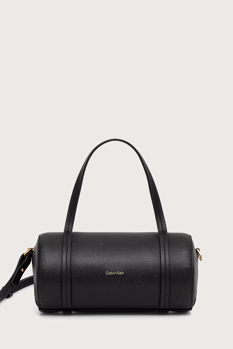 Calvin Klein torebka bagietka damska z imitacji skóry czarna LV04F3663G