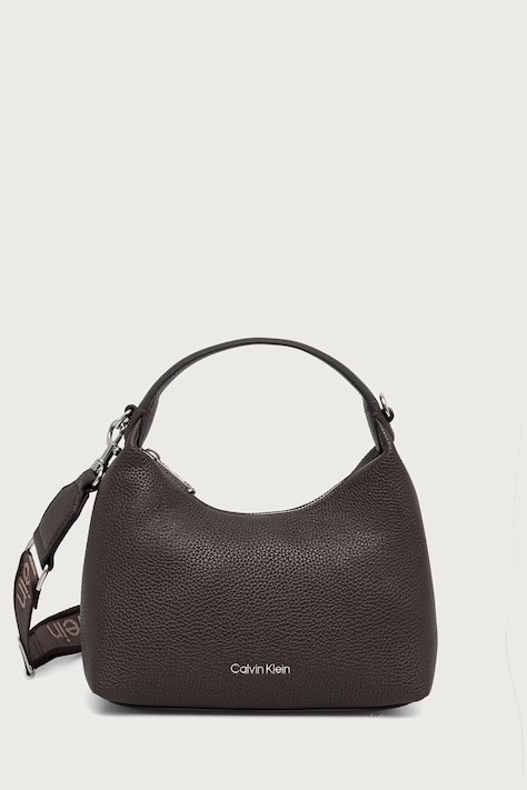 Calvin Klein Τσάντα hobo γυναικεία από απομίμηση δέρματος καφέ LV04F3892G