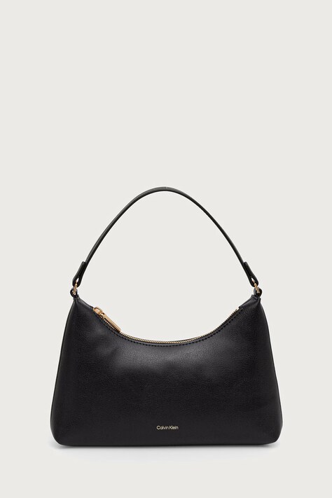 Calvin Klein torebka hobo damska z imitacji skóry czarna LV04F3890G