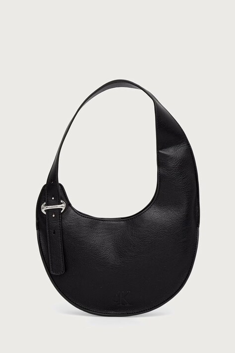 Calvin Klein Τσάντα hobo γυναικεία από απομίμηση δέρματος μαύρη LV04F3872G