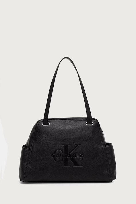 Calvin Klein torebka tote damska z imitacji skóry czarna LV04F3689G