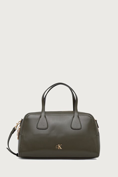 Calvin Klein crossbody torba za žene od imitacije kože zelena LV04F3610G
