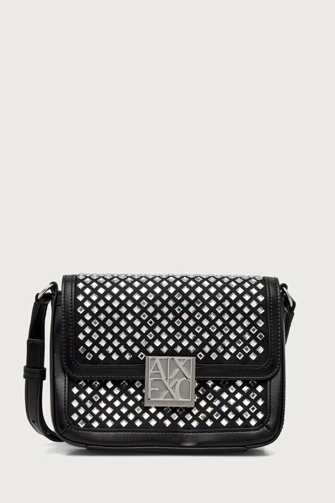 Armani Exchange Crossbody torba za žene od imitacije kože crna XW003374 AF26449