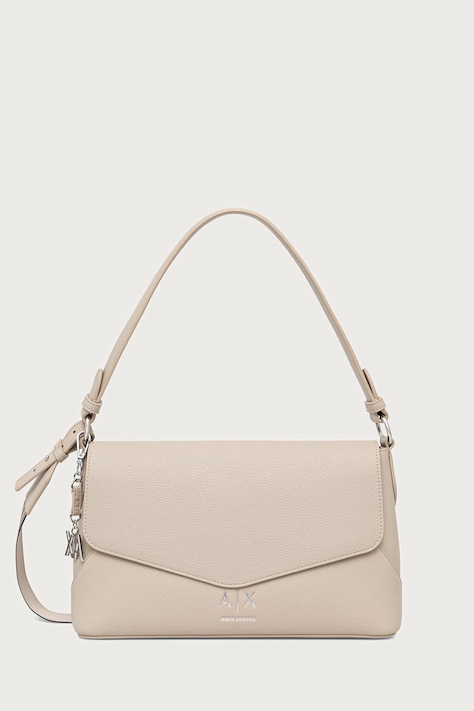 Armani Exchange Crossbody torba za žene od imitacije kože bež XW003145 AF26569