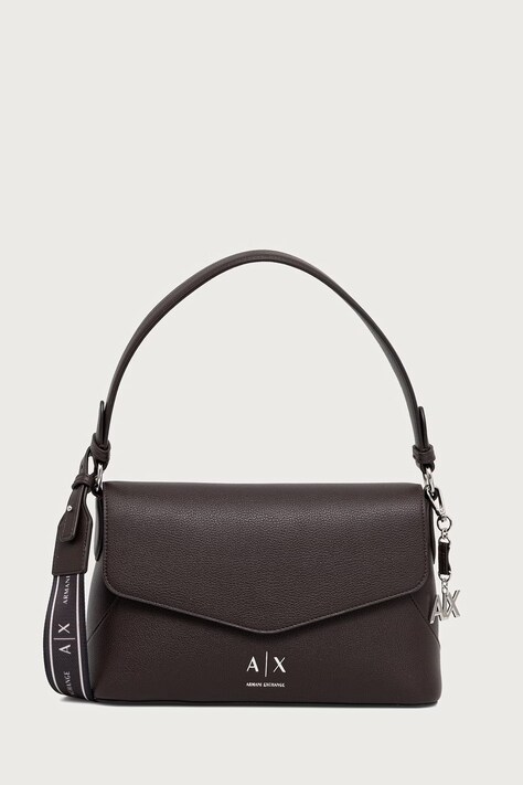 Armani Exchange Torebka crossbody damska z imitacji skóry brązowa XW003145 AF26569