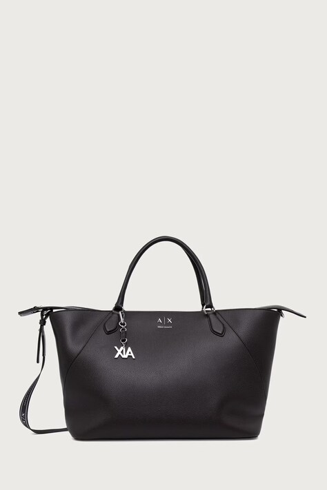 Armani Exchange шопинг чанта дамска от имитация на кожа кафява XW003142 AF26569