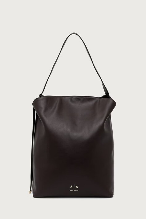 Armani Exchange Torebka hobo damska z imitacji skóry brązowa XW002989 AF19902