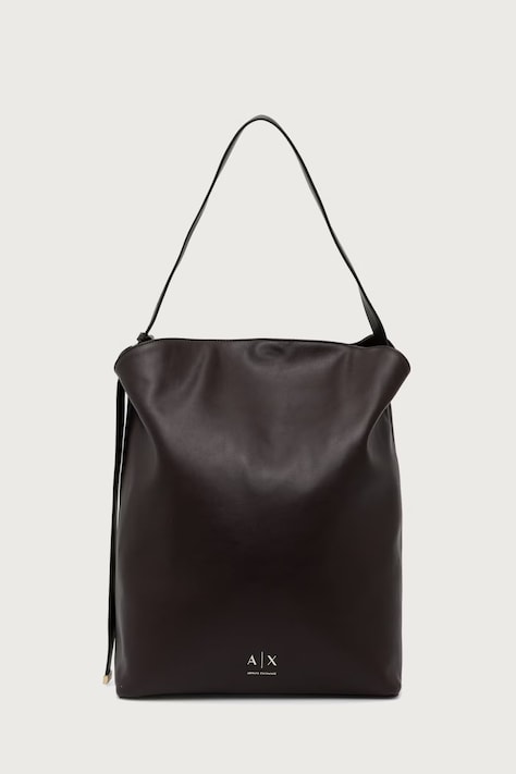 Armani Exchange Torebka hobo damska z imitacji skóry brązowa XW002989 AF19902