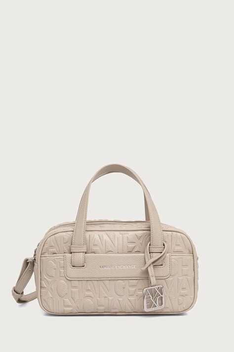 Armani Exchange baguette torbica za žene od imitacije kože bež XW002984 AF15774