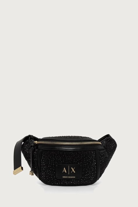 Armani Exchange Чанта за кръста дамска от имитация на кожа черна XW002655 AF27000