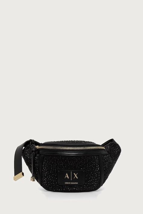 Armani Exchange Чанта за кръста дамска от имитация на кожа черна XW002655 AF27000