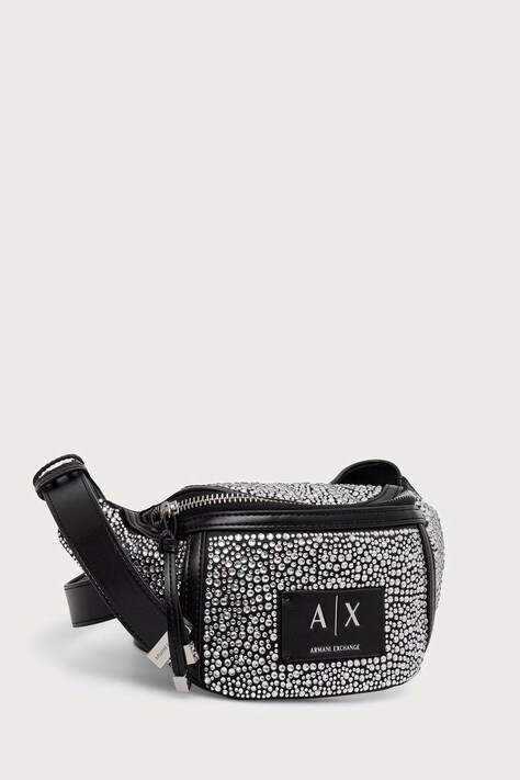 Armani Exchange Nerka damska z imitacji skóry czarna XW002655 AF27000