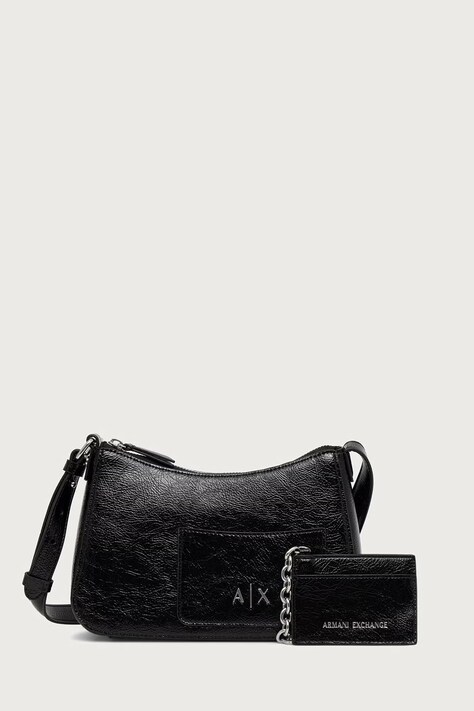 Armani Exchange mala torba hobo za žene od imitacije kože crna XW001571 AF26451