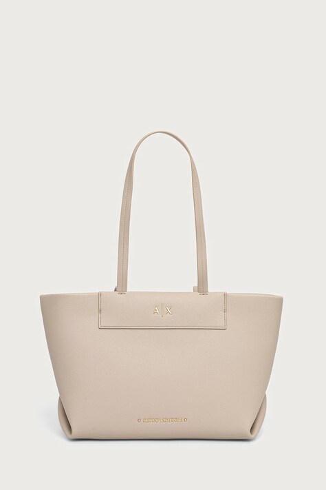 Armani Exchange tote torba ženska iz umetnega usnja bež XW001538 AF26447