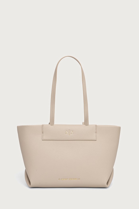 Armani Exchange tote torba ženska iz umetnega usnja bež XW001538 AF26447