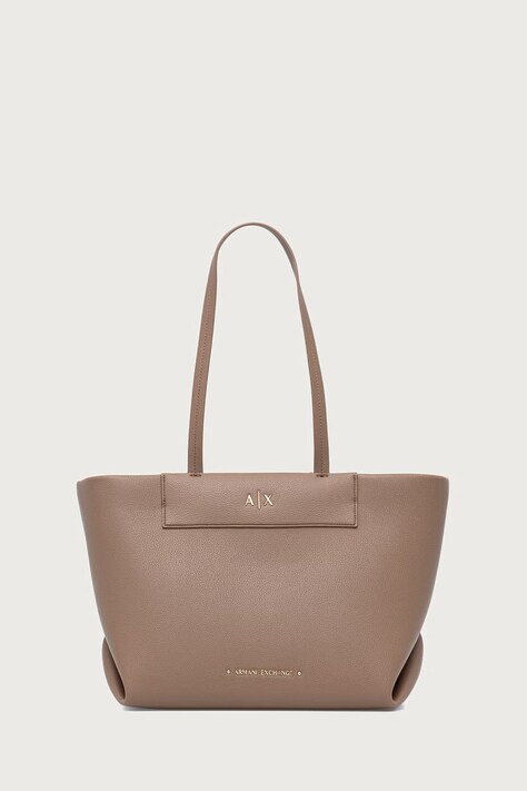 Armani Exchange torebka tote damska z imitacji skóry beżowa XW001538 AF26447