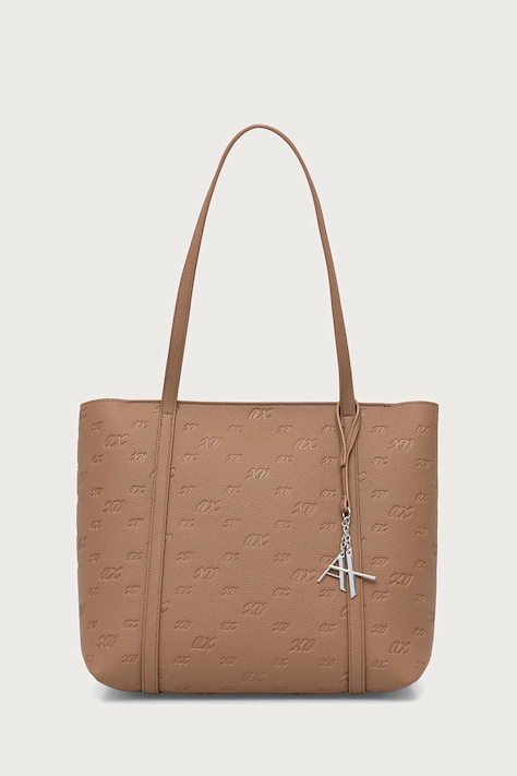 Armani Exchange шопинг чанта дамска от имитация на кожа бежова XW001199 AF26969