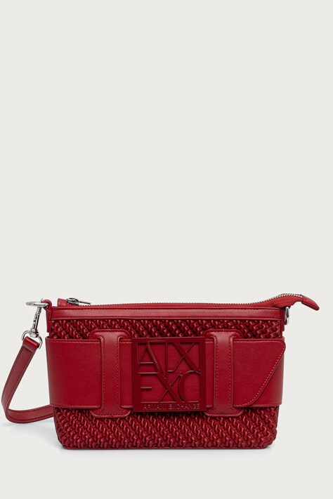 Armani Exchange Torebka tote damska z imitacji skóry bordowa XW000921 AF26444