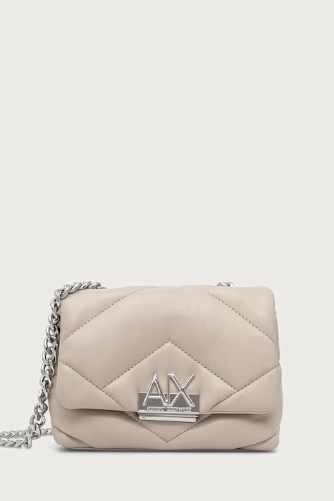 Armani Exchange crossbody kabelka dámska z imitácie kože béžová XW000357 AF26568