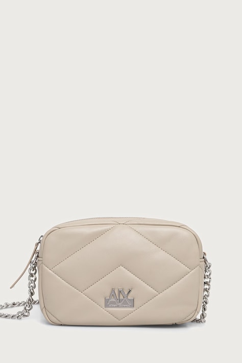 Armani Exchange crossbody torba za žene od imitacije kože bež XW000356 AF26568